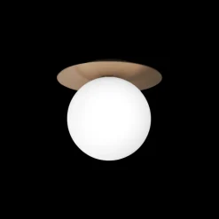 New Liila 1 large væglampe / loftlampe, mørk bronze/opal Glas Lamper|Vådrumslamper
