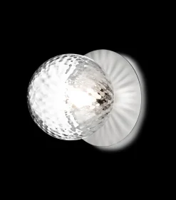 Outlet Liila 1 medium væglampe / loftlampe IP44, light silver/klar Glas Lamper|Vådrumslamper
