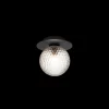 Clearance Liila 1 Outdoor væglampe / loftlampe, sort/klar Sorte Væglamper|Glas Lamper
