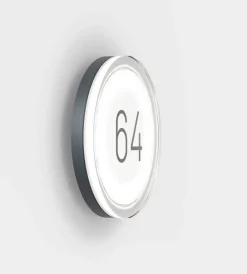 Clearance Lisc Number udendørs væglampe, antrasit Hvide Lamper|Udendørslamper