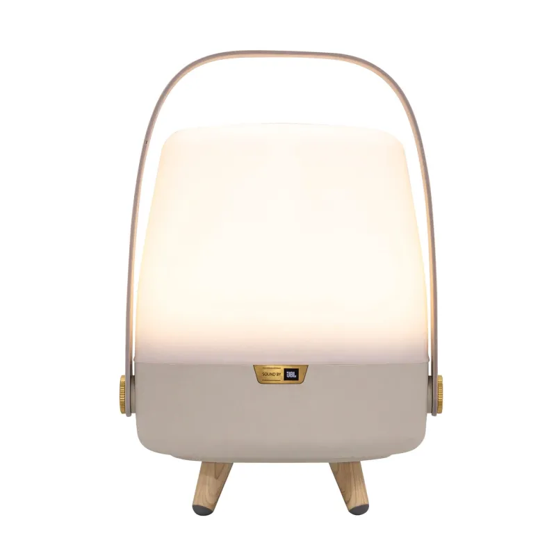 Hot Lite-up Play Mini 2.0 LED lampe m/JBL højtaler, sand Lamper I Træ|Transportable Lamper