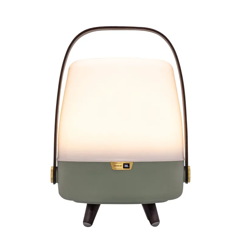 Hot Lite-up Play Mini 2.0 LED lampe m/JBL højtaler, petroleum Lamper I Træ|Transportable Lamper