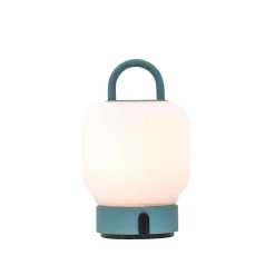 Outlet Loome bordlampe / batterilampe, smoky teal (blågrøn) Transportable Lamper|Lamper Til Reol