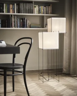 Lotek gulvlampe classic, black frame Rispapir Lamper|Standerlamper