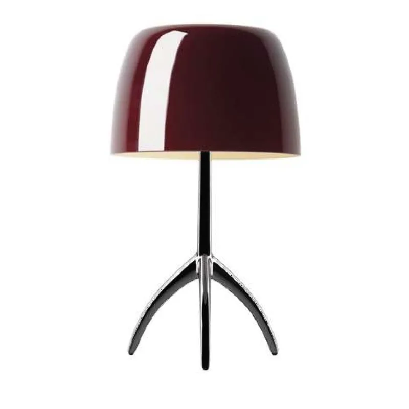 Lumiere Grande, rød/sort krom med dæmper Glas Lamper