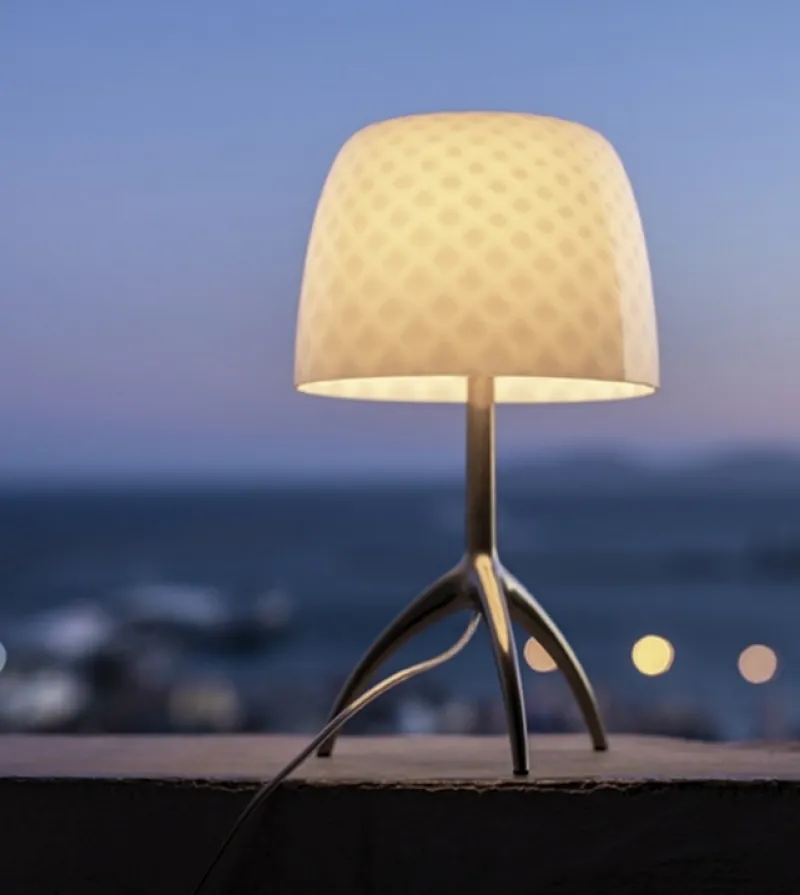 New Lumiere Piccola '30 års jubilæum', pastilles bordlampe m/dæmper Hvide Lamper|Glas Lamper