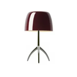Lumiere Piccola, rød/alu med dæmper Glas Lamper