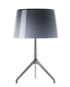 Hot Lumiere XXL bordlampe, aluminium/grå Glas Lamper
