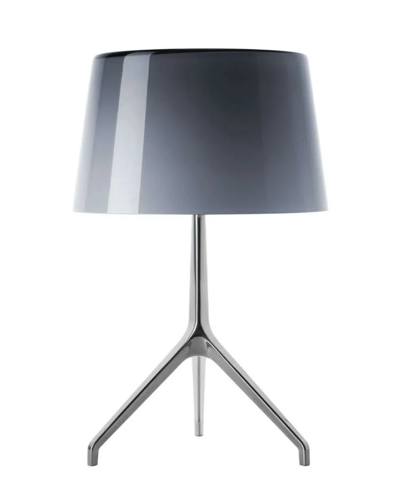 Hot Lumiere XXL bordlampe, aluminium/grå Glas Lamper