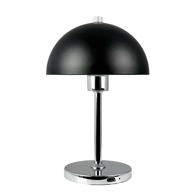 Clearance Malmø batterilampe / bordlampe, sort/krom Krom Lamper|Transportable Lamper