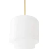 Outlet Megumi pendel Ø28, messing/opal Messinglamper|Hvide Lamper