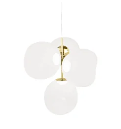Melt lille lysekrone, opal/guld Entre Lamper|Lysekroner