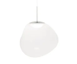 New Melt pendel, opal/sølv Hvide Lamper|Spisebordslamper