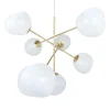 Clearance Melt stor lysekrone, opal/guld Entre Lamper|Lysekroner