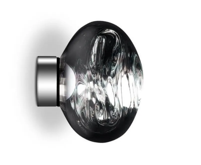 Discount Melt Surface mini væglampe / loftlampe, sølv Entre Lamper|Væglamper