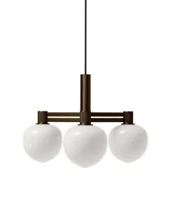 Discount Memoir 3 lysekrone 120, bronze/opal Hvide Lamper|Glas Lamper