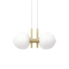 Outlet Memoir 2 pendel 120, messing/opal Messinglamper|Hvide Lamper