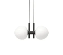 Clearance Memoir 2 pendel 120, sort/opal Hvide Lamper|Glas Lamper