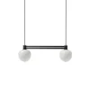 Outlet Memoir 2 side-by-side pendel 120, sort/opal Hvide Lamper|Glas Lamper