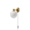 Memoir væglampe 120, messing/opal Messinglamper|Hvide Lamper
