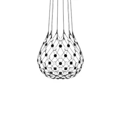 Online Mesh pendel Ø80 / 1 m ledning, sort Pendler|Stue Lamper