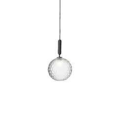 Miira 1 Large pendel, grå/klar Glas Lamper|Pendler