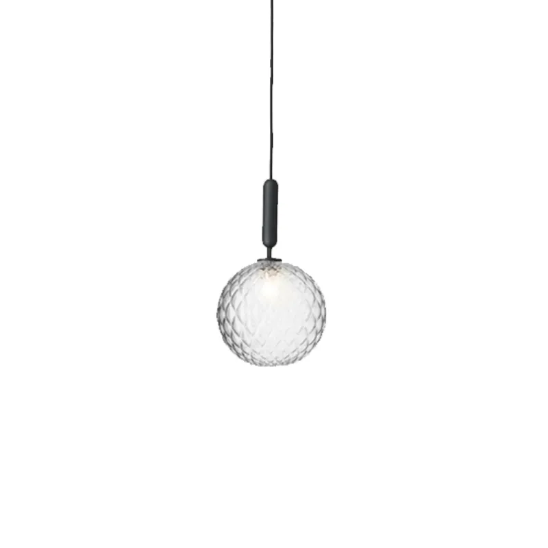 Miira 1 Large pendel, grå/klar Glas Lamper|Pendler
