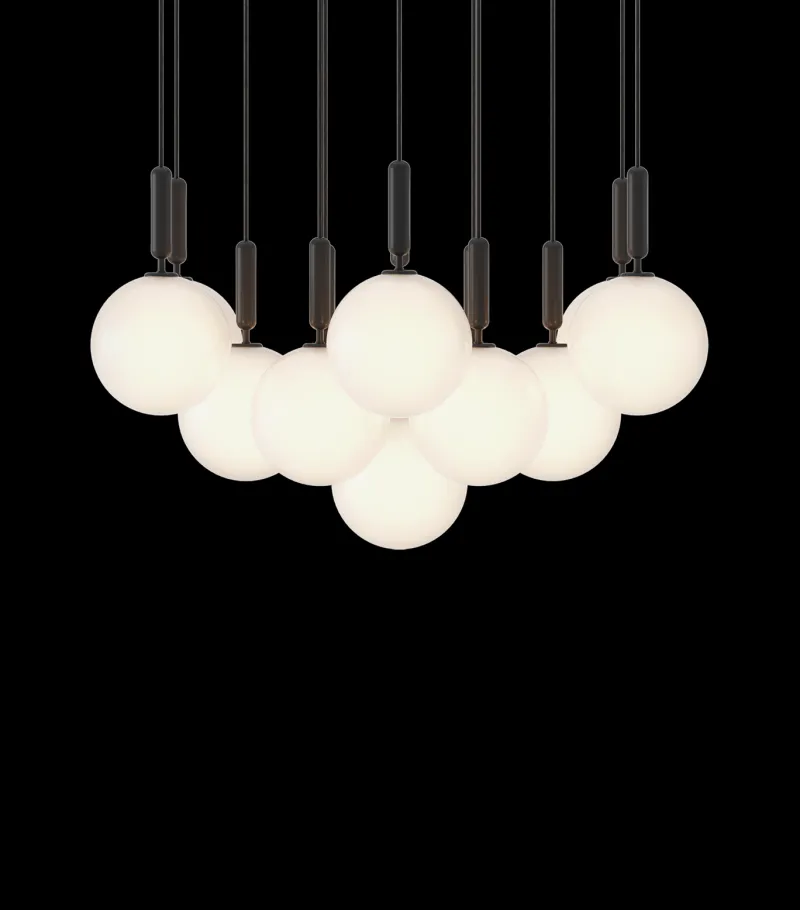 Sale Miira 13 Large pendel, grå/opal Glas Lamper|Klyngependel