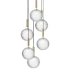 Miira 6 Large pendel, messing/klar Messinglamper|Glas Lamper