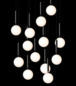 Clearance Miira 13 pendel, grå/opal Glas Lamper|Klyngependel