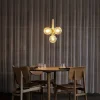 Discount Miira 4 pendel, messing/klar Messinglamper|Glas Lamper