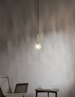 Sale Miira 1 pendel, messing/klar Messinglamper|Glas Lamper