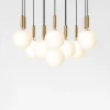 Sale Miira 13 pendel, opal/messing Messinglamper|Glas Lamper