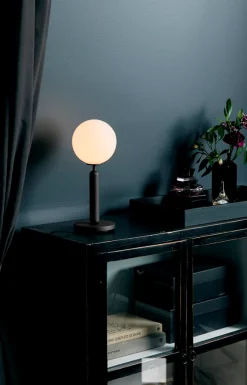 Clearance Miira bordlampe, grå/opal Glas Lamper|Bordlamper