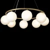 Discount Miira Circular 8, opal/messing Glas Lamper|Moderne Lysekrone