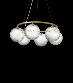 Sale Miira Circular 6, optic/messing Messinglamper|Glas Lamper