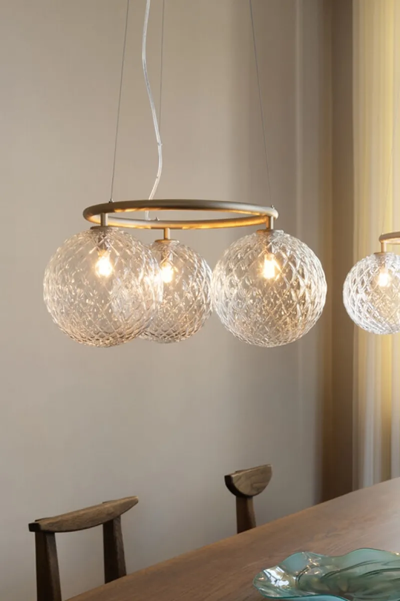 Sale Miira Circular 3, optic/messing Messinglamper|Glas Lamper