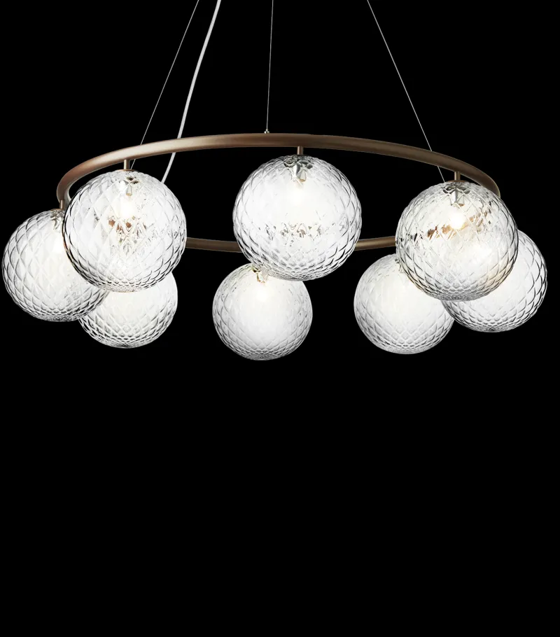 Hot Miira Circular 8, optic/mørk bronze Glas Lamper|Spisebordslamper
