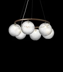 Hot Miira Circular 6, optic/mørk bronze Glas Lamper|Moderne Lysekrone