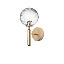 Discount Miira væglampe, messing/klar Messinglamper|Glas Lamper