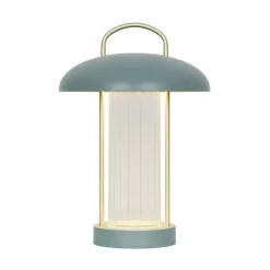 Sale Mirano Portable batteri-/ bordlampe, støvet grøn Transportable Lamper|Lamper Til Sofabord