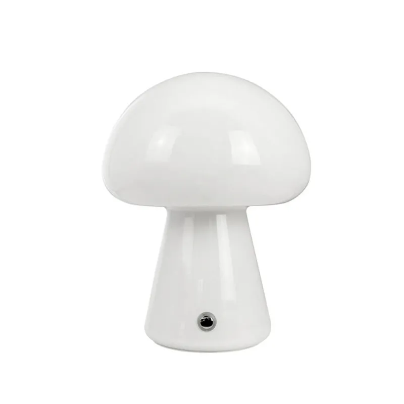 Hot Morkel Mushroom batterilampe / bordlampe, hvid Hvide Lamper|Glas Lamper
