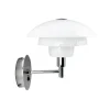Online Morph væglampe, opal/krom Hvide Lamper|Glas Lamper