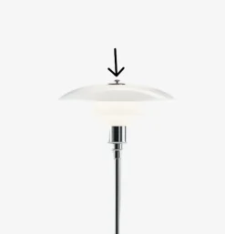 Sale Møtrik til Topplade for PH 3½-2½, krom Glasskærm Mv. Til Ph Lampe|Reservedele Til Lamper