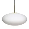 New Muse pendel ellipse, hvid Messinglamper|Hvide Lamper