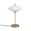 Online Musling bordlampe, opal/messing Messinglamper|Glas Lamper