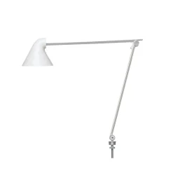 NJP bordlampe m/Ø10 pind, hvid Hvide Lamper|Skrivebordslamper