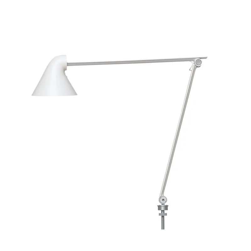 NJP bordlampe m/Ø10 pind, hvid Hvide Lamper|Skrivebordslamper