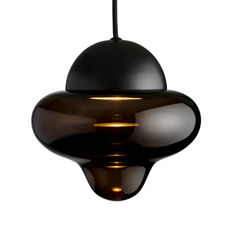 New Nutty pendel, brun/sort Glas Lamper|Lamper Til Sofabord