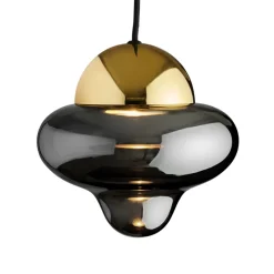 Clearance Nutty pendel, smoke/guld Glas Lamper|Lamper Til Sofabord